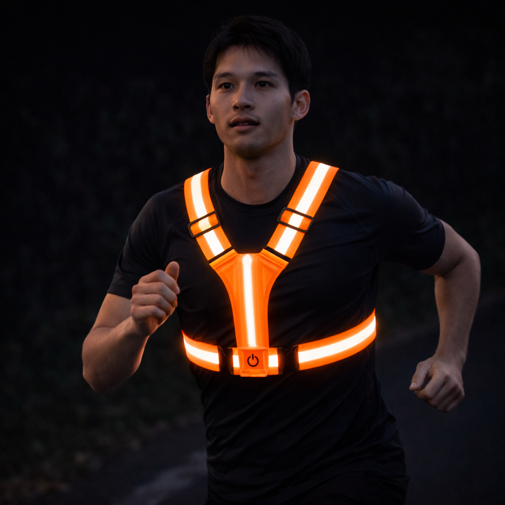 LED Hardloopvest – Oplaadbaar, Reflecterend, 360° Zichtbaar, Unisex