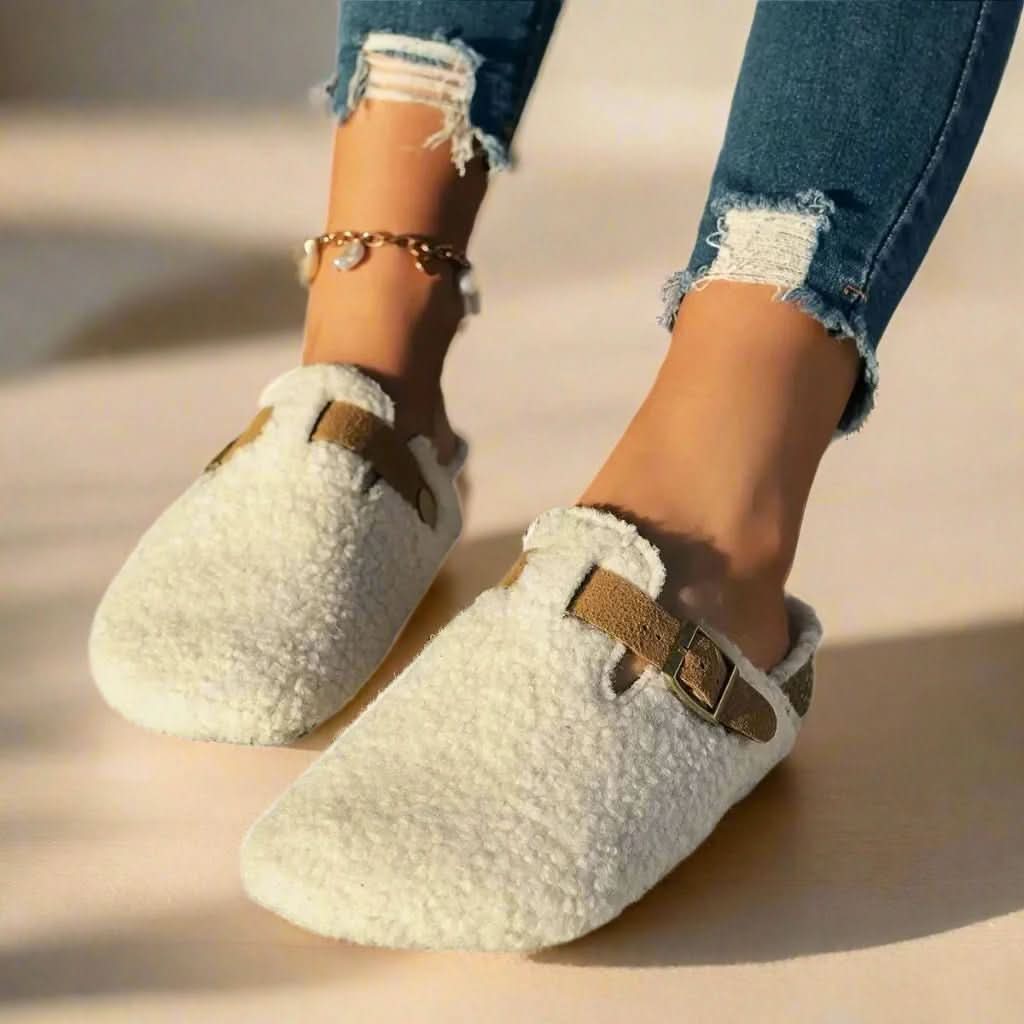 CozyWool | Zachte Warme Antislip Pantoffels Dames voor Binnengebruik