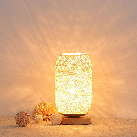 Rivo Tafellamp | Rotan en Hout, Japandi Design, Energiezuinig
