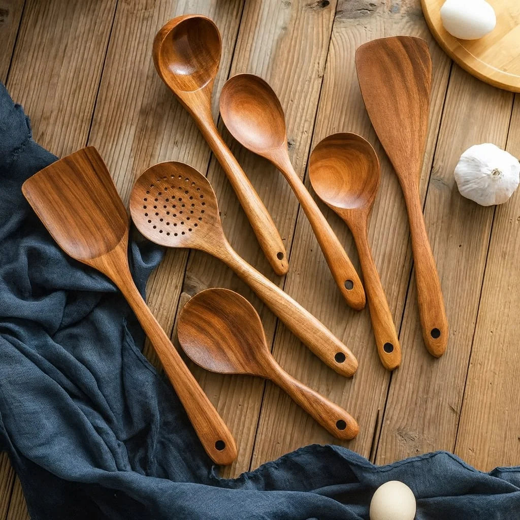 CenduraWood | Duurzaam Houten Keukengerei Set Met Ergonomisch Design