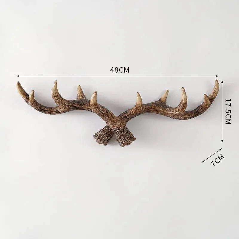 Cervano | Stijlvolle Decoratieve Resin Wandhaak met Gewei Design