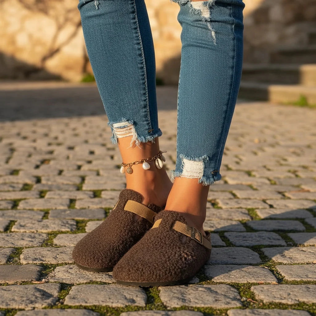 CozyWool | Zachte Warme Antislip Pantoffels Dames voor Binnengebruik