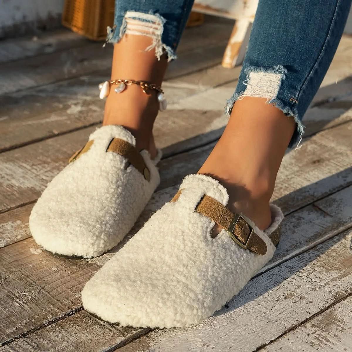 CozyWool | Zachte Warme Antislip Pantoffels Dames voor Binnengebruik