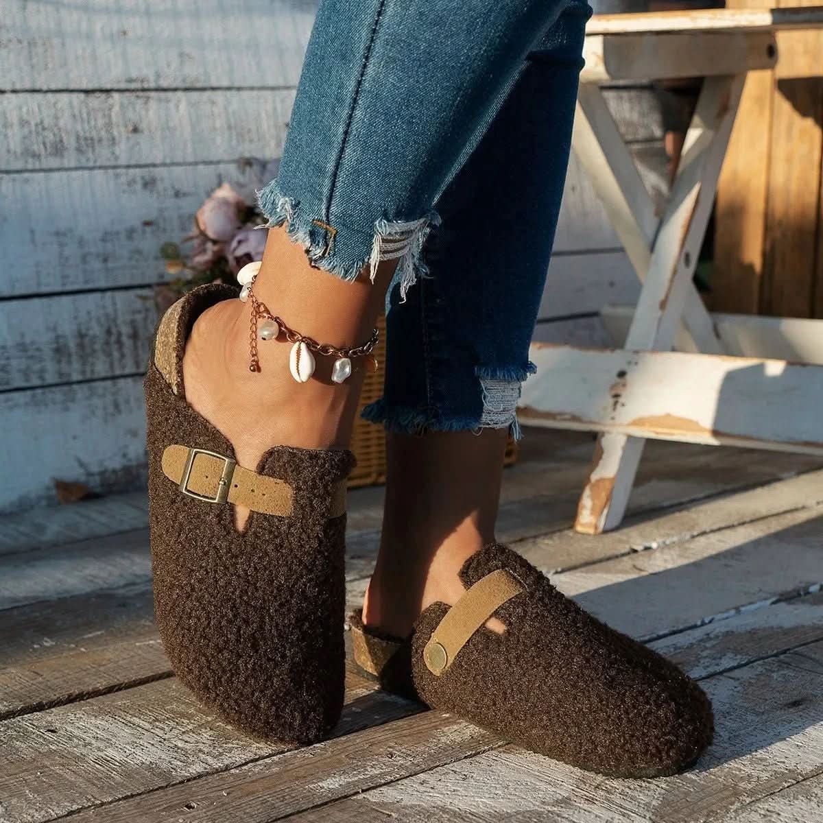 CozyWool | Zachte Warme Antislip Pantoffels Dames voor Binnengebruik