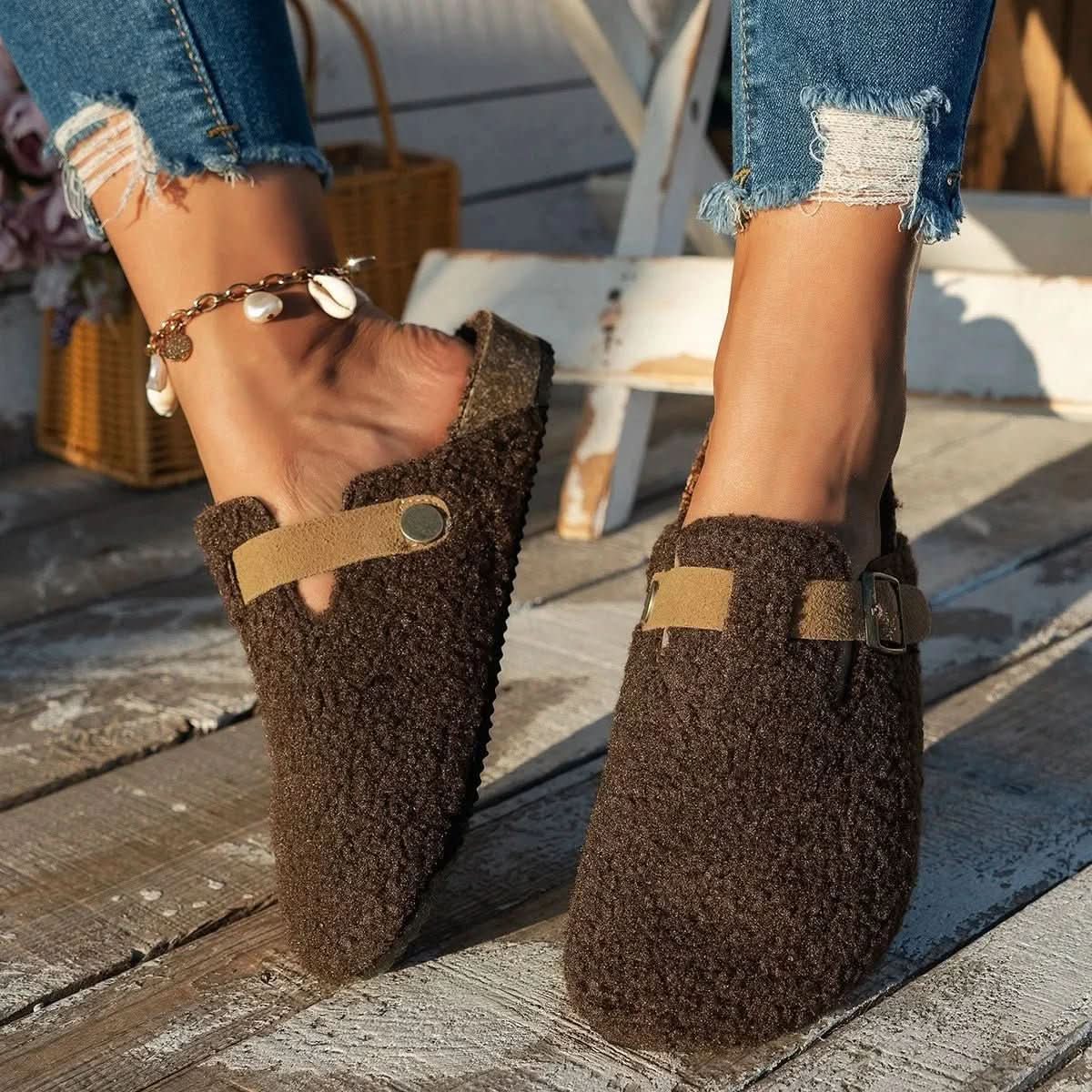 CozyWool | Zachte Warme Antislip Pantoffels Dames voor Binnengebruik