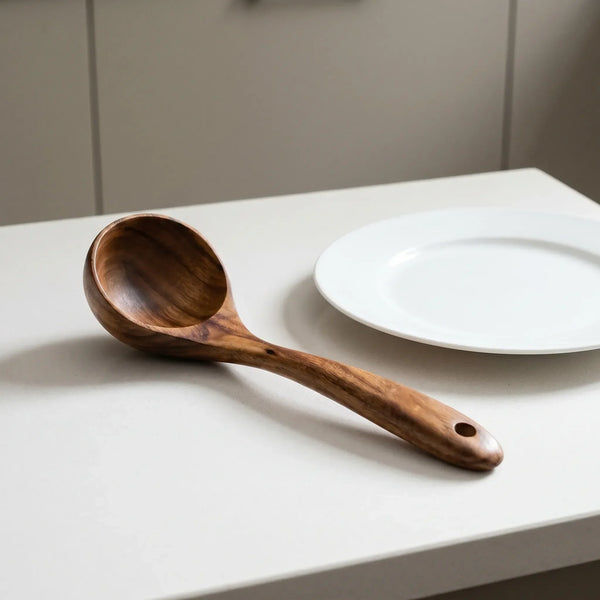 Gastrum | Functionele Natuurlijke Houten Keukengerei Set met Houder