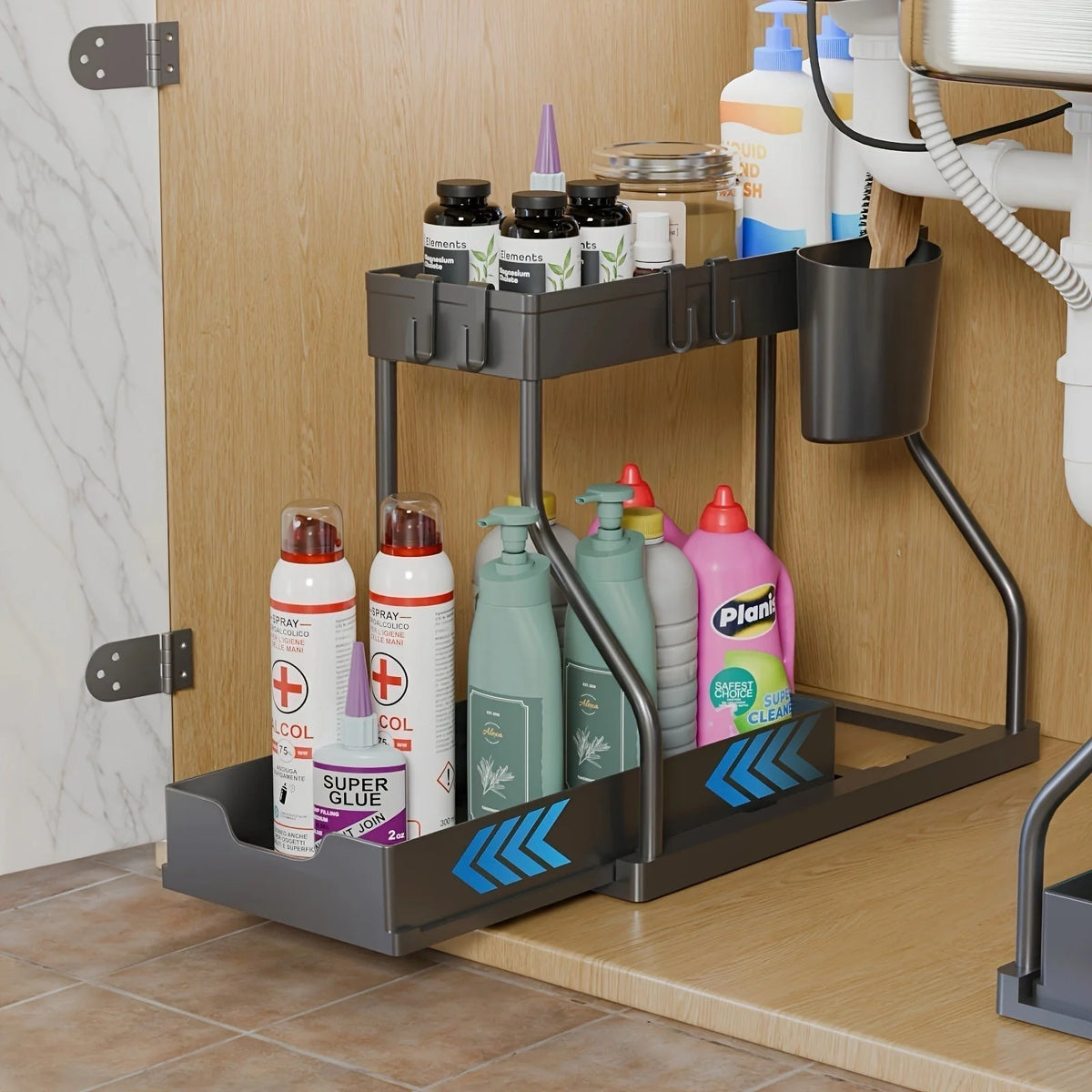 Orionyx | Functioneel Duurzaam Opbergrek met Lade en Twee Niveaus