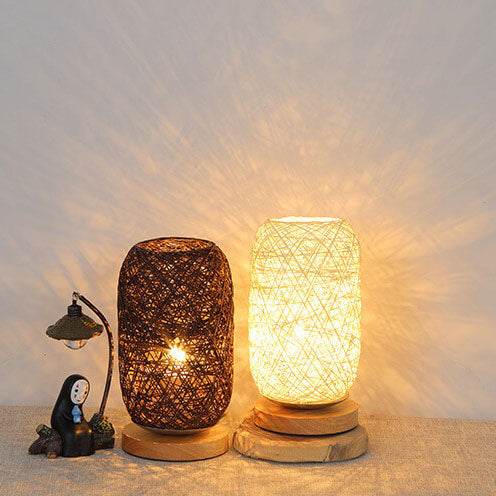 Rivo Tafellamp | Rotan en Hout, Japandi Design, Energiezuinig