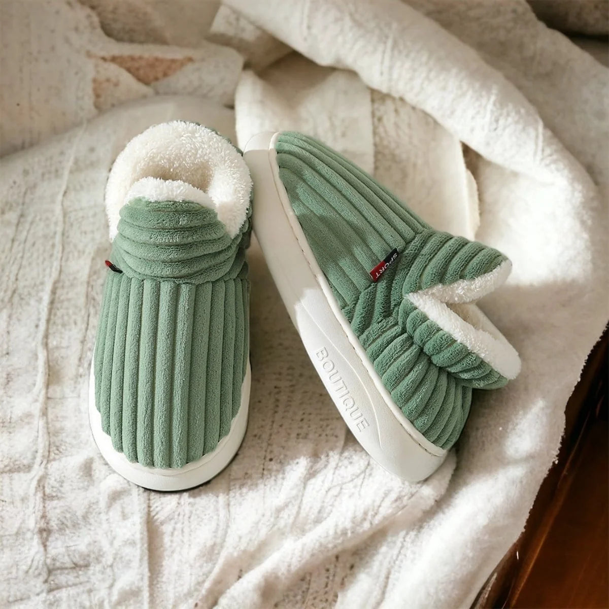 ThermaLuxe | Comfortabele Warme Fleece Pantoffels Met Antislipzool Voor Binnen