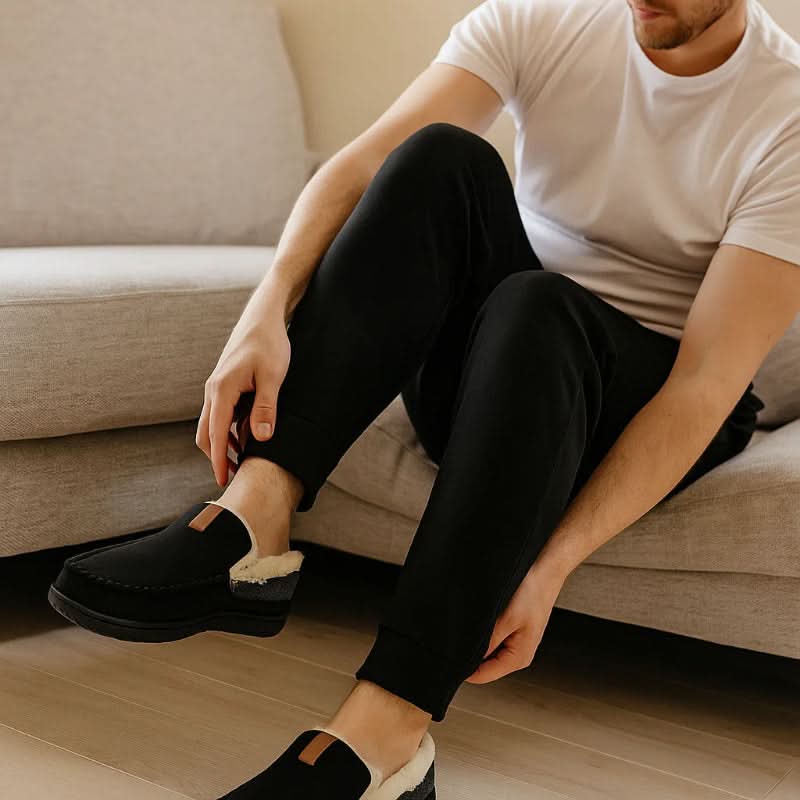 WoolWisp | Warme Comfortabele Synthetische Herenpantoffels Voor Binnen